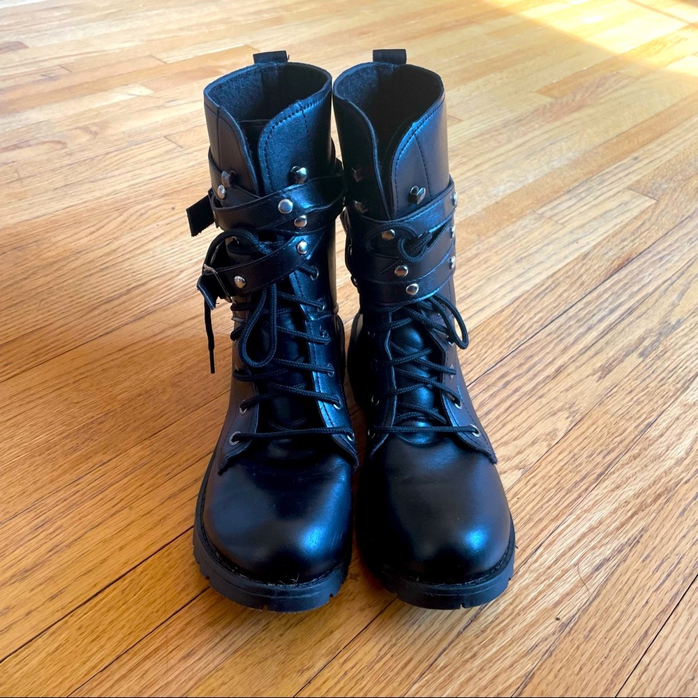 Sincerely Jules black lace up boots size 8.5 women